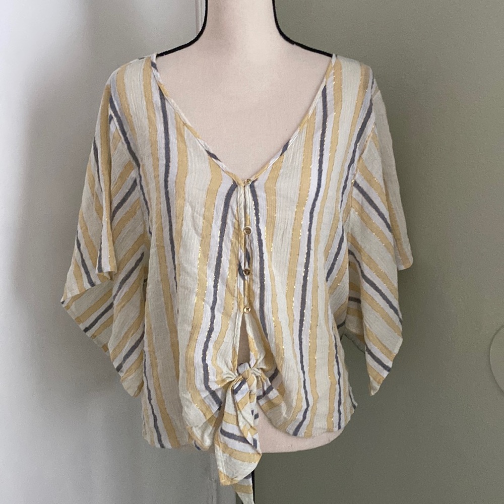 Michael Kors Shimmer Knot Blouse